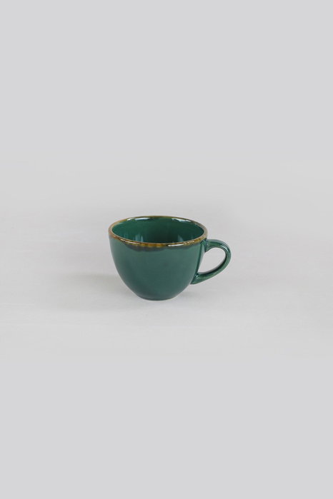 Hermia Juego de tazas de café de cerámica verde, 4 piezas